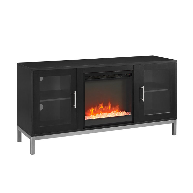 Phillippi Unfinished with Fireplace Included, Black