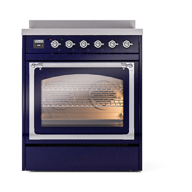 ILVE Nostalgie II Noblesse 30 in Induction Range, Midnight Blue/Chrome