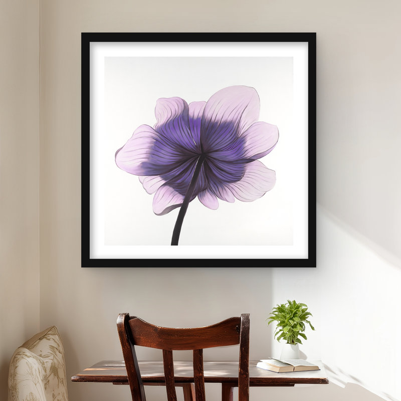 Magnifique fleur d'anémone mauve - décor de chambre à coucher floral