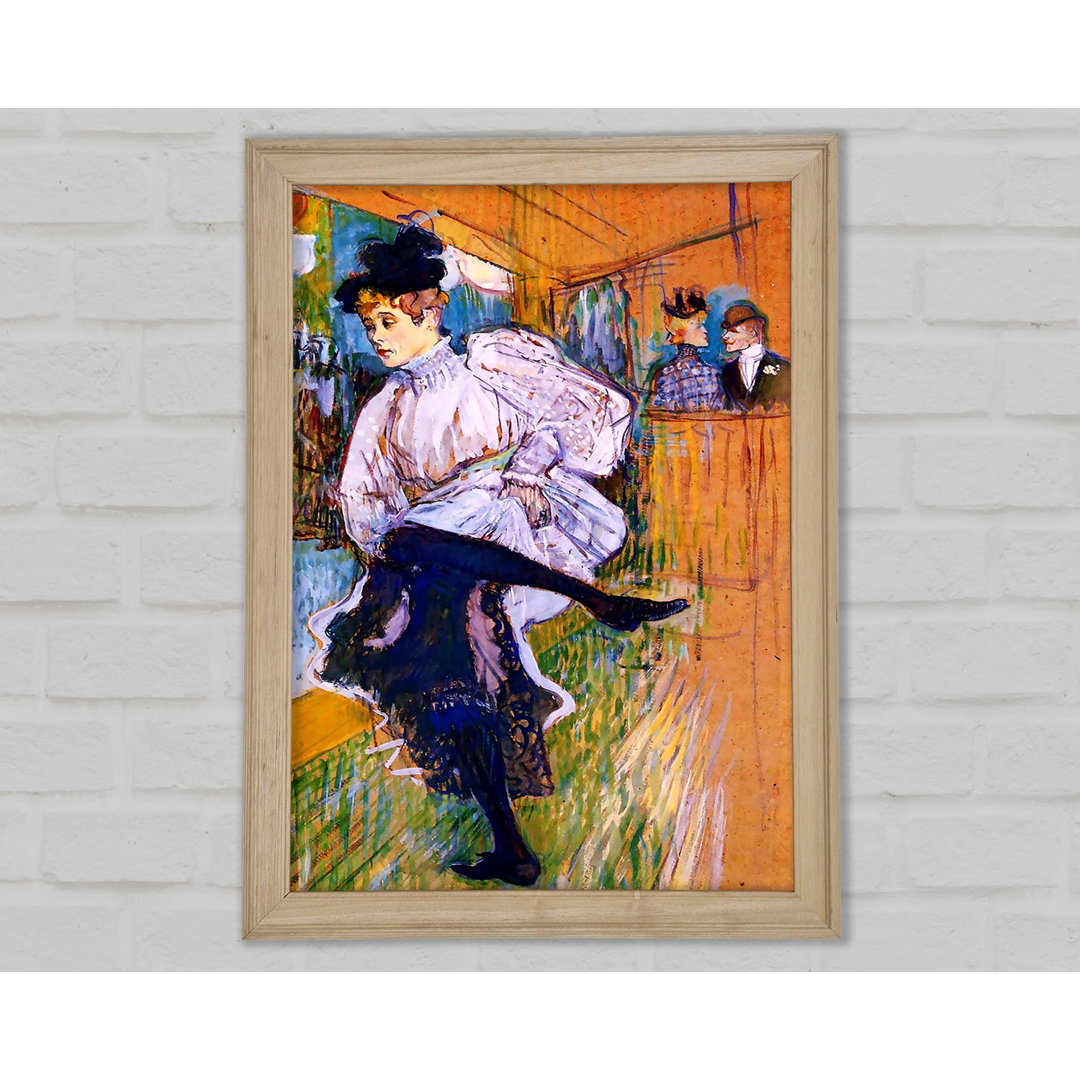 Toulouse Lautrec Jane Avril tanzt - Einzelne Bilderrahmen Kunstdrucke