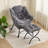 Modern Soft And Comfortable Accent Chair With Ottoman, Armrests And Side Pocket For Small Spaces-535178625