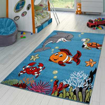 Tapis pour chambre d'enfant Fish School Friends Modern Decor Nursery