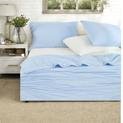 Cooling Comforter Bedding Sets, 108x90, Ice Blue, All-season Design