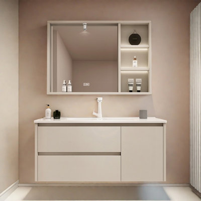 Cream style French bathroom cabinet