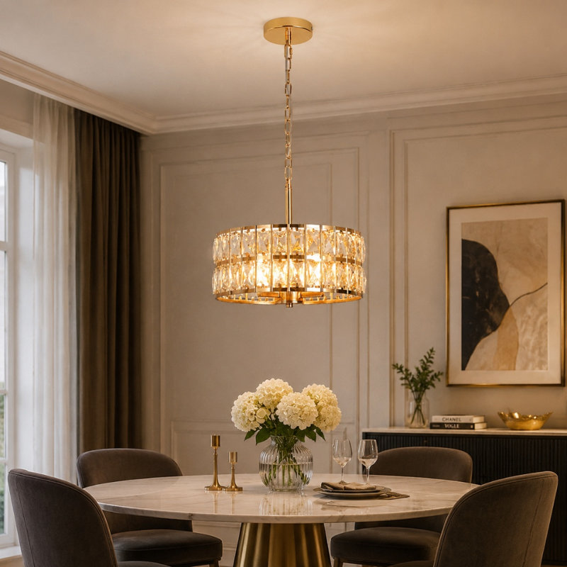 3 - Light Drum Chandelier