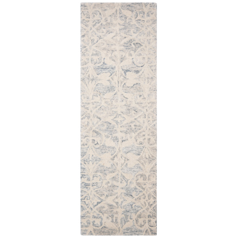 Davvid Hand Tufted Wool Geometric Rug, Runner 2'3" x 7'