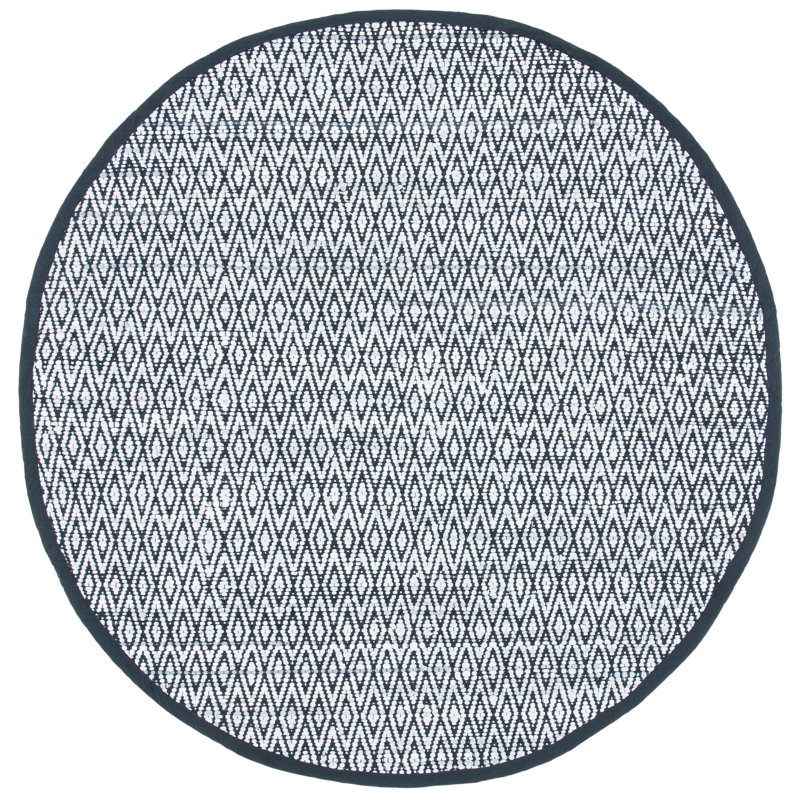 Montauk Hand Woven Performance Geometric Rug, Round 6'