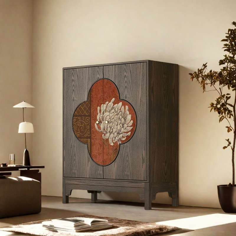 Buffet pratique rétro Art Design, Noyer foncé