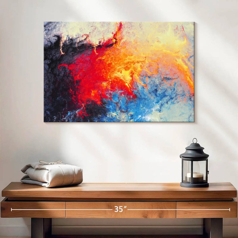 Avery Ice Flame Abstract, 16" H x 24" W