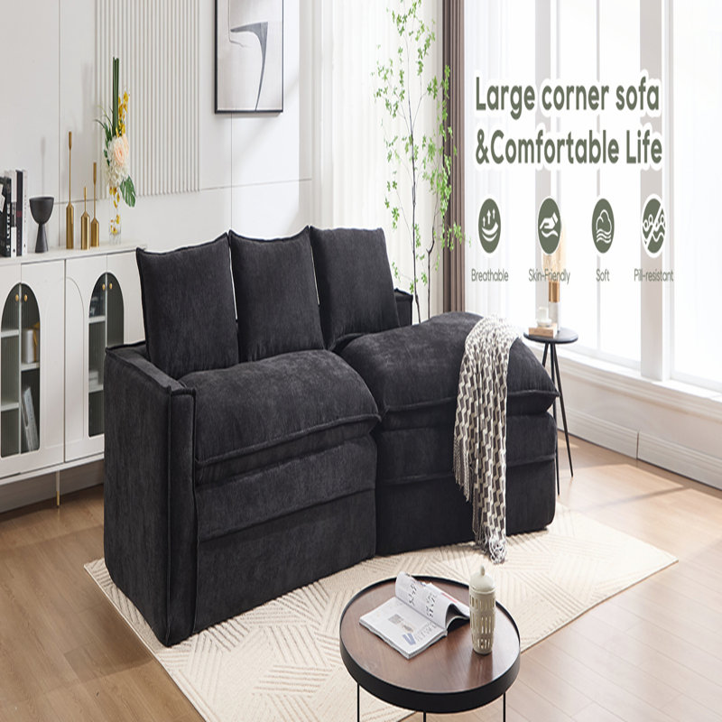 Canapé modulaire Modern, Noir
