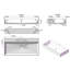 Lavabo vasque rectangulaire uni à surface solide avec trou pour robinet