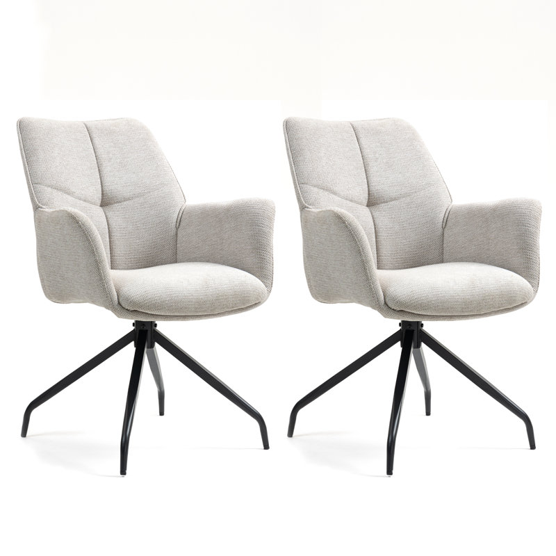 Chaise pivotante rembourrée Modern, Beige