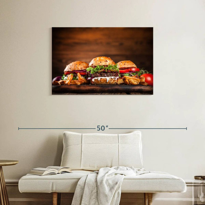 Burgers juteux Yarlin, H 24 po x l 36 po