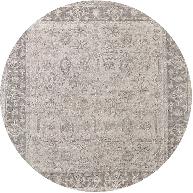 Tapis oriental gris clair Castiglia, Rond 5 pi