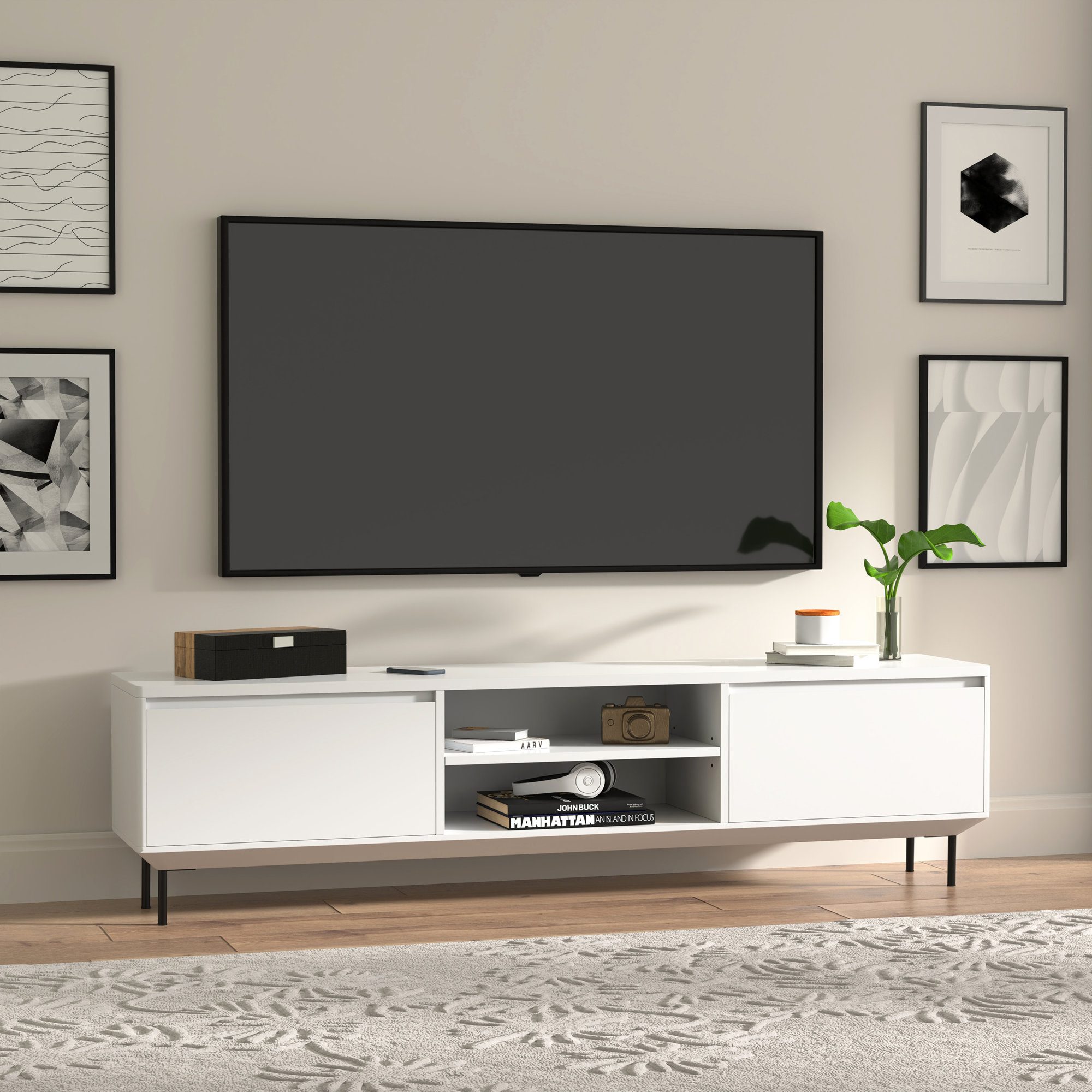 Lita 78.75'' Media Console, White