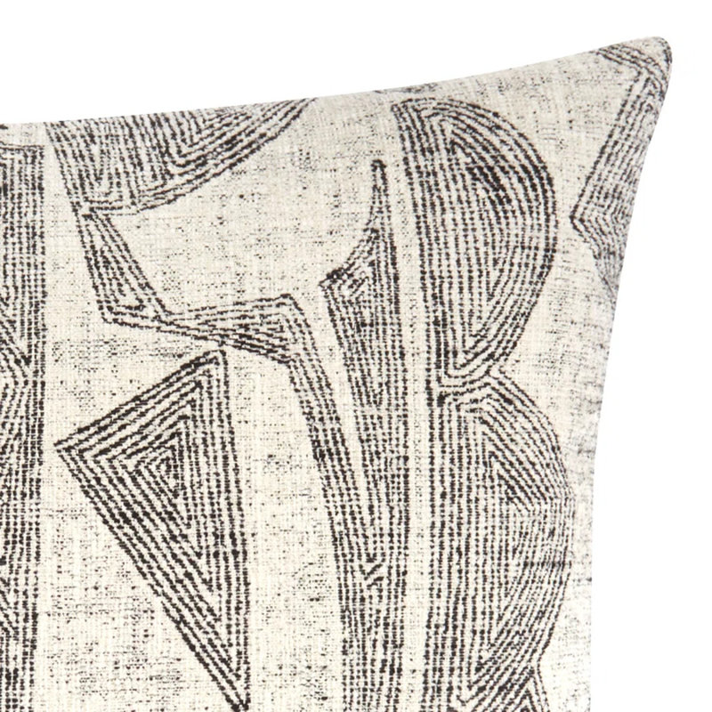 Influence Acrylic Throw Square Indoor/Outdoor Pillow Cover & Insert by Elaine Smith, Gray/Beige, Faux Down, 20"H x 20"W