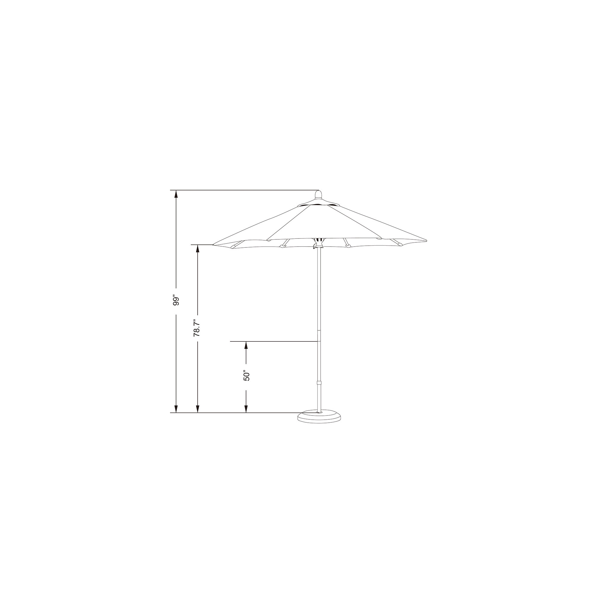 Manford 90'' Outdoor Umbrella, Yellow Performance Canvas