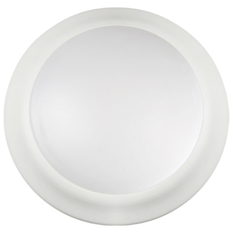 Plafonnier encastré en acrylique Willebroek, H 1,42 po x l 7,42 po x P 7,42 po, Blanc