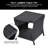 Perle Square Wood Wicker Outdoor Side Table , 17.7'' in. W 17.7'' in. D