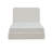 Welz King Size Bed With Tall Headboard, Pearl White Chenille Upholstery-122359353