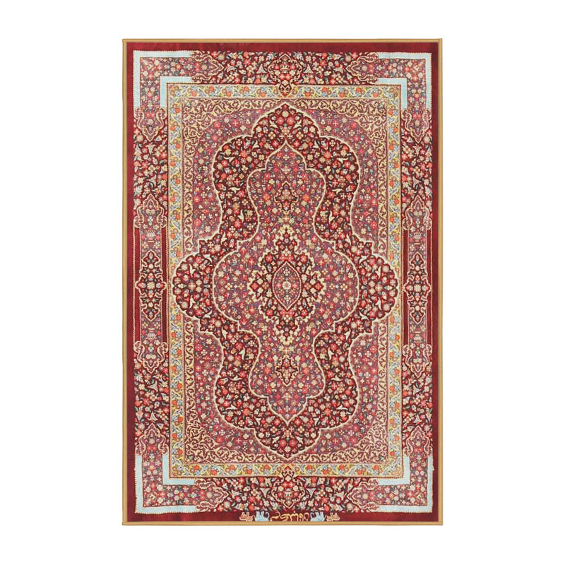 Tapis de style oriental rouge, Rectangle 2 pi x 3 pi