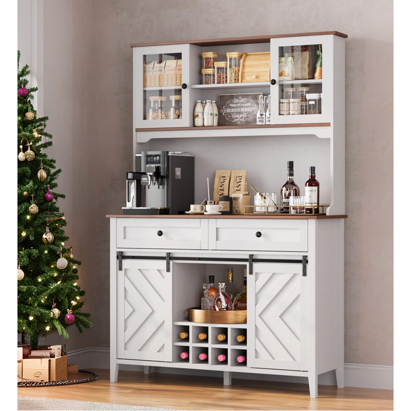 119.9 cm Bar Cabinet Bar Cabinet, White