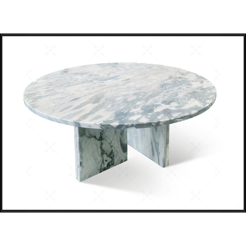 Table basse en marbre bleu-gris naturel, Bleu gris