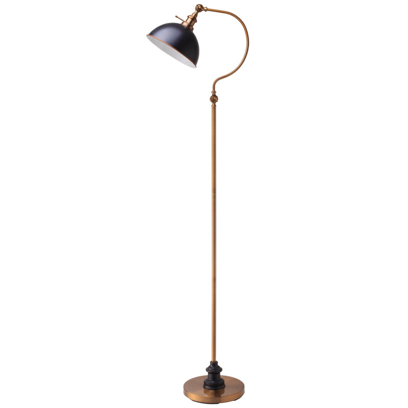 Lampe sur pied arquée 65 po Connah, Laiton antique