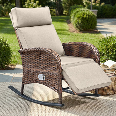 Chaise berçante inclinable avec coussins Asenpark