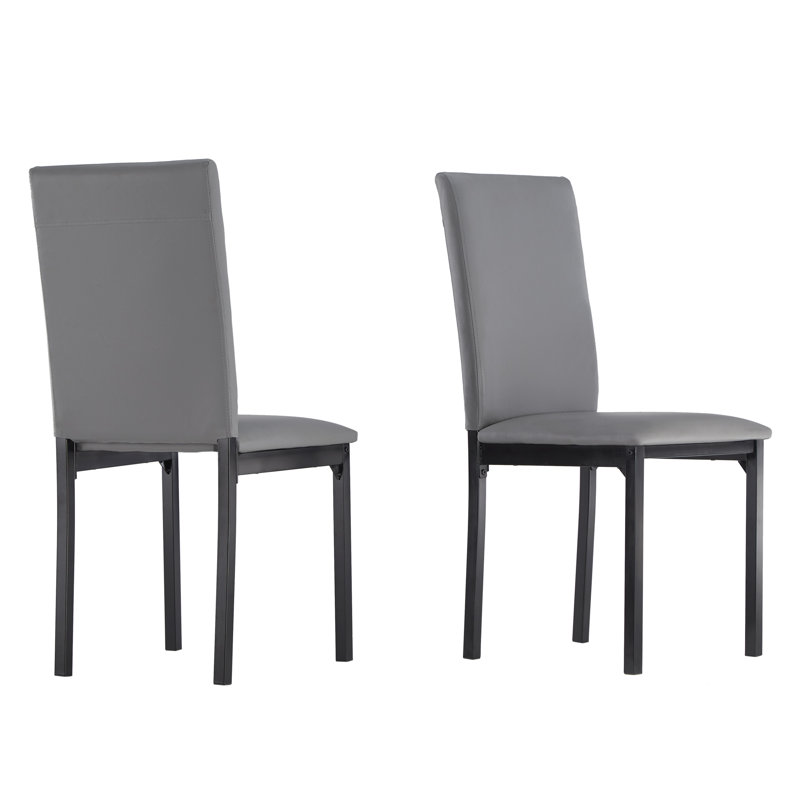 Chaise d'appoint rembourrée Aloke Mizell, Gris