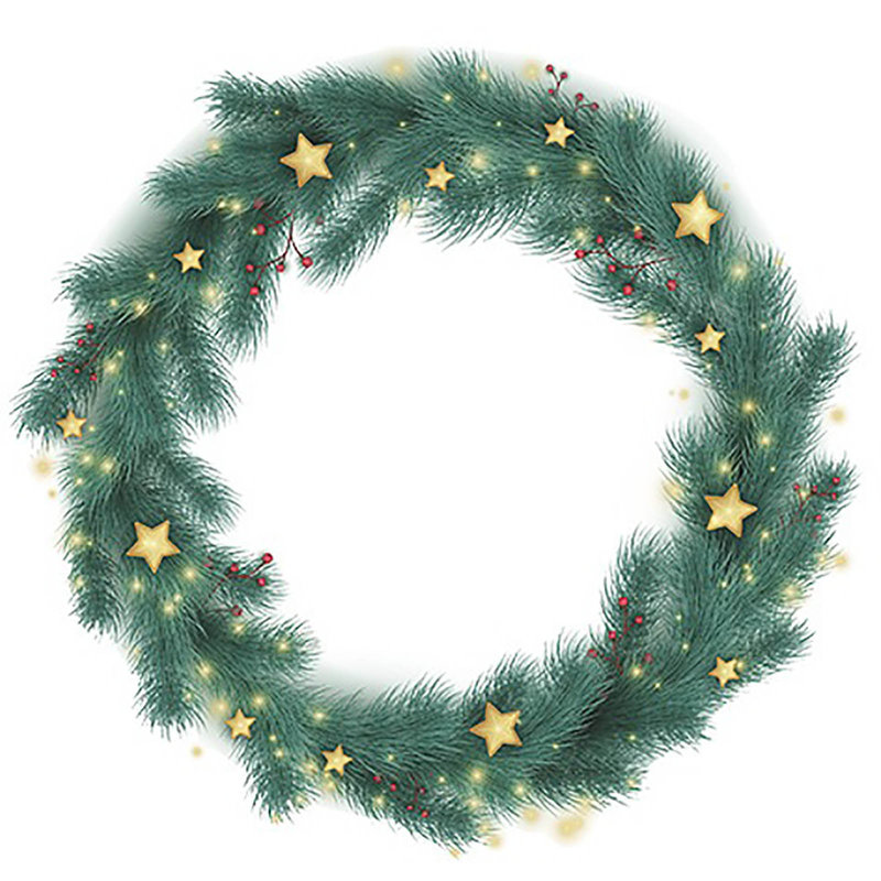 Autocollants de guirlande de Noël Décoration de vitrail de père Noël