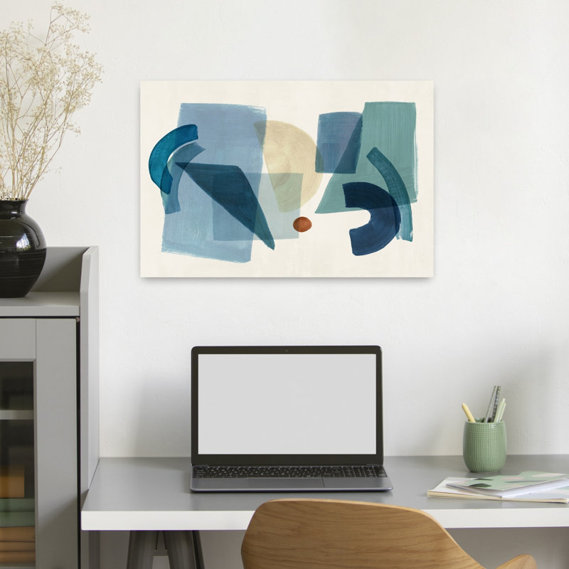 «Balancing The Quiet II», art mural contemporain abstrait, H 16 po x l 24 po