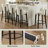 26.8" H Faux Linen Upholstered Counter Bar Stools (Set of 4)-1414899836-1414899826
