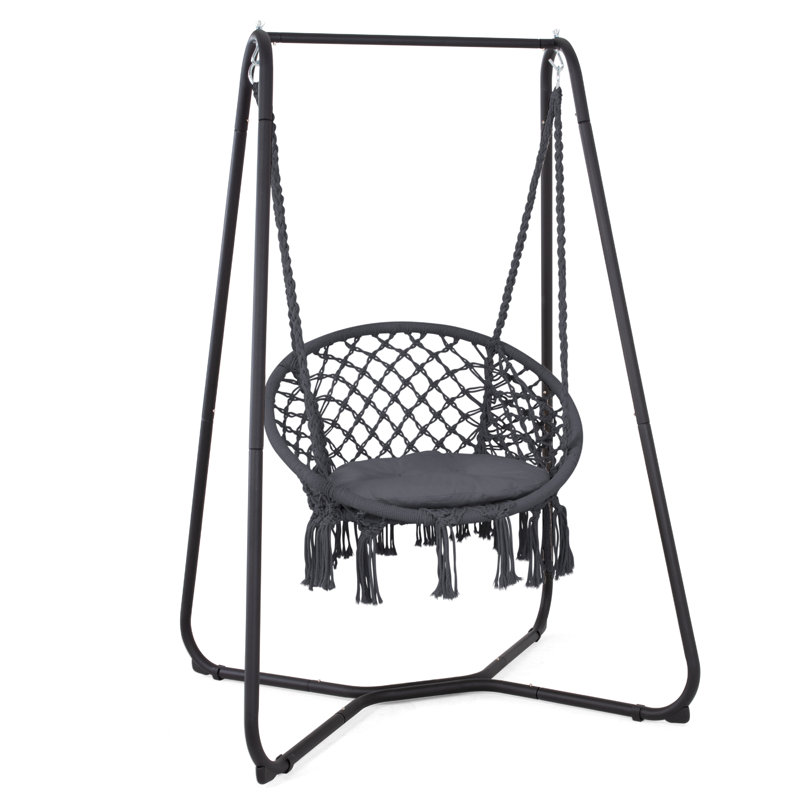 Chaise hamac Twomblement avec support, gris