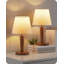 Lampes de table 12 po en bois massif à intensité variable avec mémoire