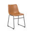 Chaise d'appoint rembourrée en métal Chronister-1458076147