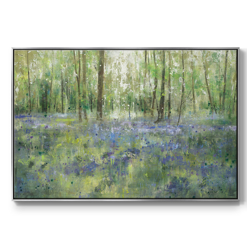 Imprimé LAVENDER HILL, H 37 po x l 25 po x P 2 po, Toile avec cadre argenté