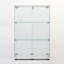 Vitrine à 2 portes en verre avec 3 tablettes et porte, bibliothèque sur pied pour exposer diverses collections