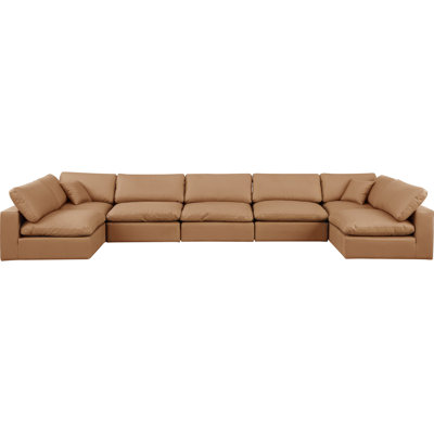 Huspon Upholstered U-Shaped Sectional Reversible