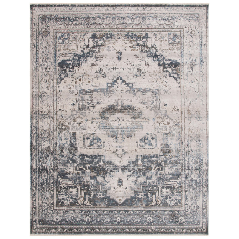 Tapis performance ivoire / bleu, Rectangle 8 pi x 10 pi