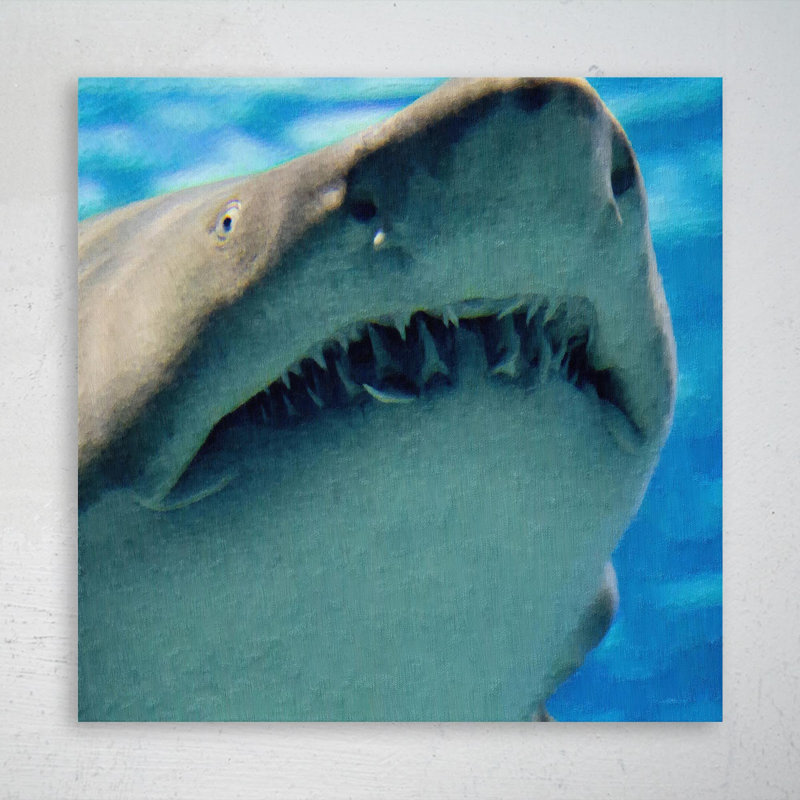 " Teeth Of A Shark " Painting Print, 16" H x 16" W