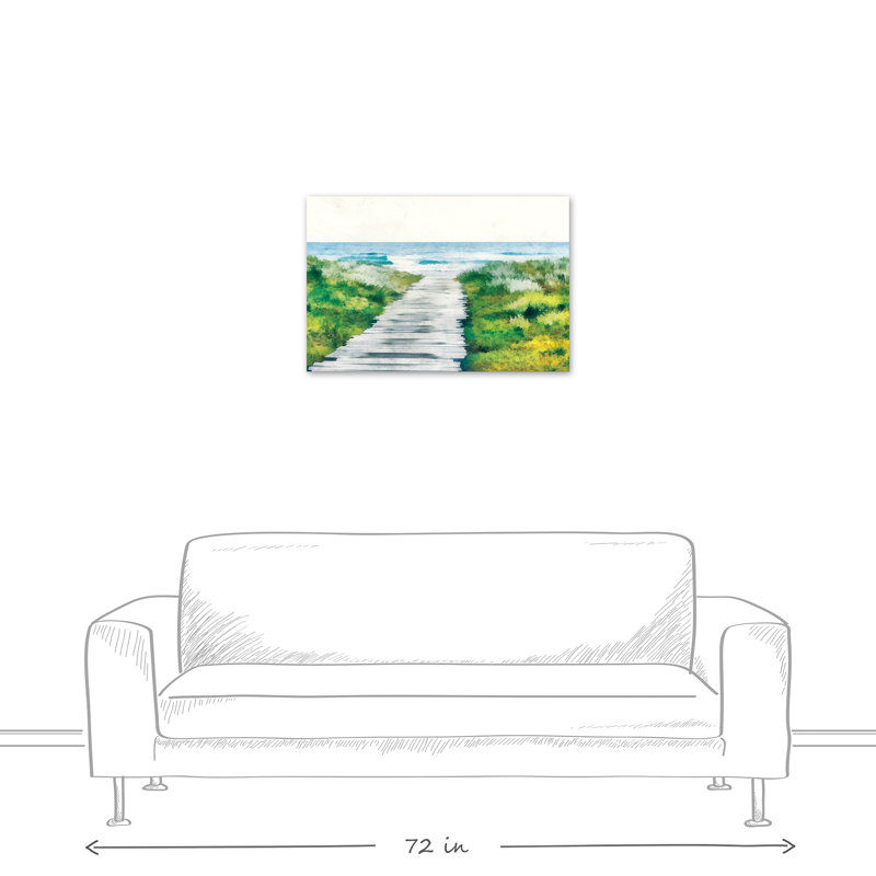 " Beach Path Coastal Landscape ", 20" H x 30" W, Wrapped Canvas