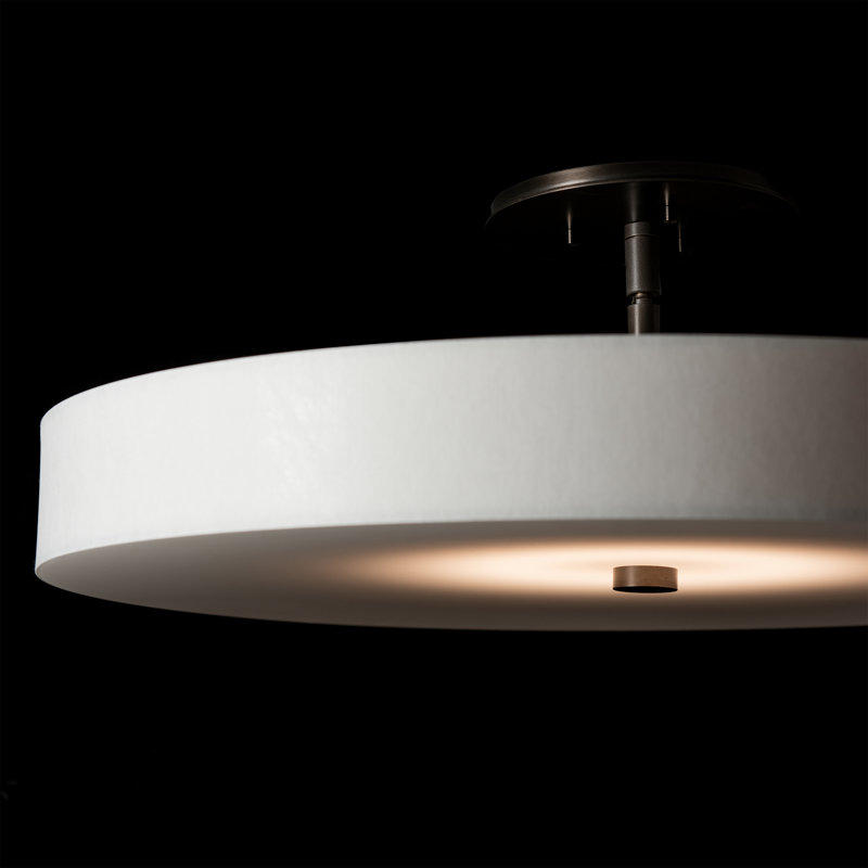 Disq 1 - Light 23" LED Semi Flush Mount, Dark Smoke