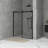 60 In. W X 72 In. H Sliding Semi-Frameless Shower Door In Matte Black Finish With Clear Tempered Glass