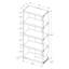 Bibliothèque, bibliothèque, étagère, 5 niveaux, H 60 po, bureau, chambre à coucher, verre trempé, blanc brillant, transparent-124374072