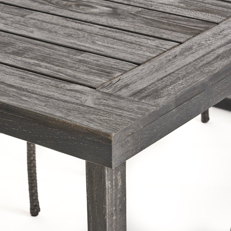 Ensemble repas d'extérieur en bois d'acacia 6 places avec banc