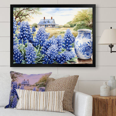 " Blue Bonnets Farmhouse Still Life "