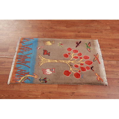 Tapis décoratif animaux Kazak 2 x 3