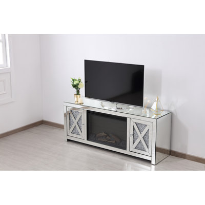 Tichenor Unfinished TV Stand for TVs up to 65" with Fireplace Included