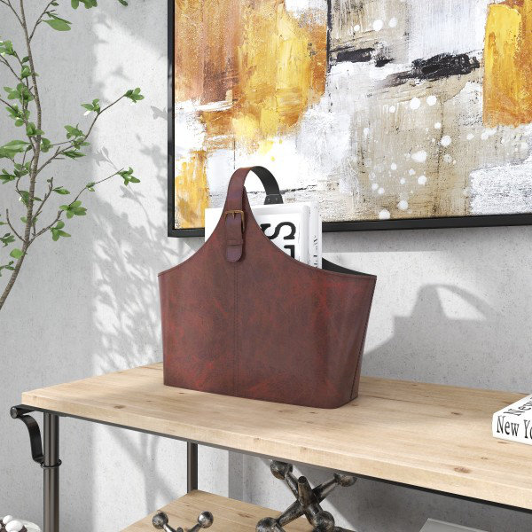 Alline Magazine Rack, Brown